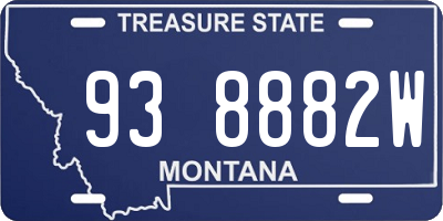 MT license plate 938882W