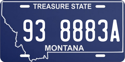 MT license plate 938883A