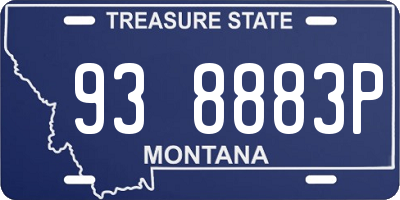 MT license plate 938883P