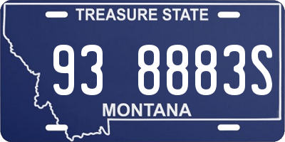 MT license plate 938883S