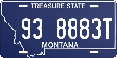 MT license plate 938883T