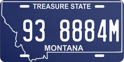 MT license plate 938884M
