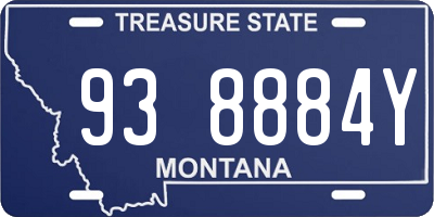 MT license plate 938884Y