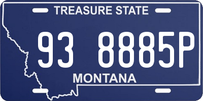 MT license plate 938885P