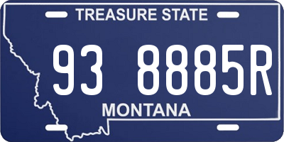 MT license plate 938885R