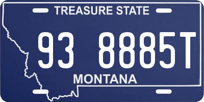 MT license plate 938885T