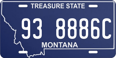 MT license plate 938886C
