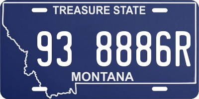 MT license plate 938886R