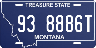 MT license plate 938886T