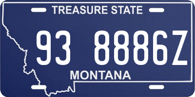 MT license plate 938886Z