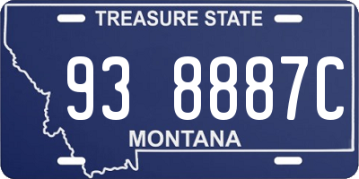 MT license plate 938887C