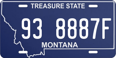 MT license plate 938887F