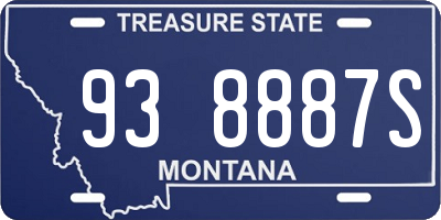MT license plate 938887S