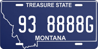 MT license plate 938888G