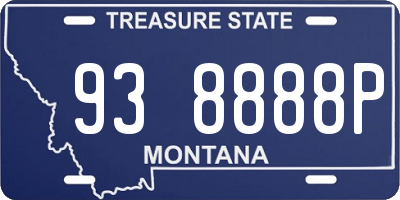 MT license plate 938888P