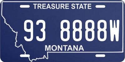 MT license plate 938888W