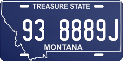 MT license plate 938889J