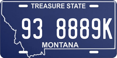 MT license plate 938889K