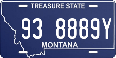 MT license plate 938889Y