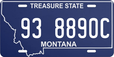 MT license plate 938890C