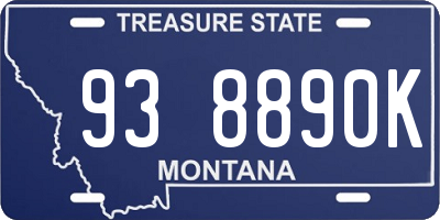MT license plate 938890K