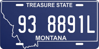MT license plate 938891L