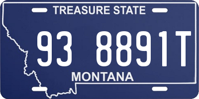 MT license plate 938891T