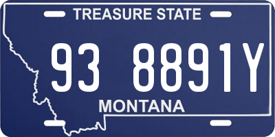 MT license plate 938891Y
