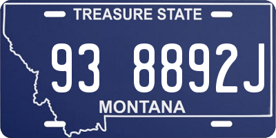 MT license plate 938892J