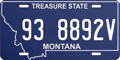 MT license plate 938892V