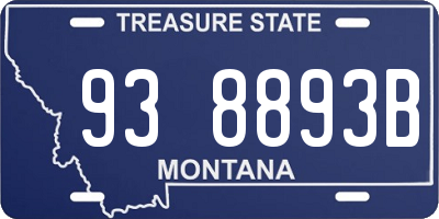 MT license plate 938893B