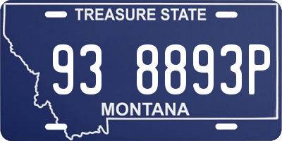 MT license plate 938893P