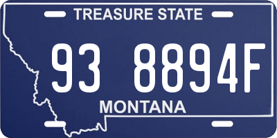 MT license plate 938894F