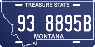 MT license plate 938895B