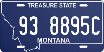 MT license plate 938895C
