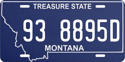 MT license plate 938895D