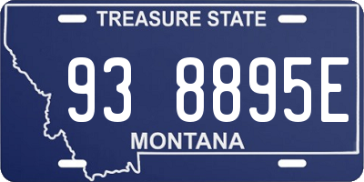 MT license plate 938895E