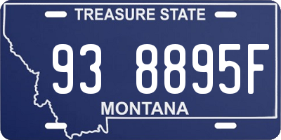 MT license plate 938895F