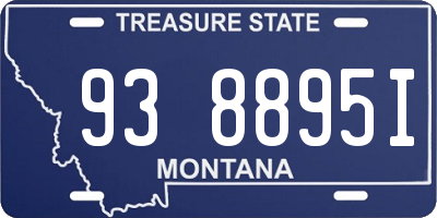 MT license plate 938895I