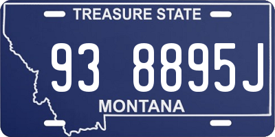 MT license plate 938895J