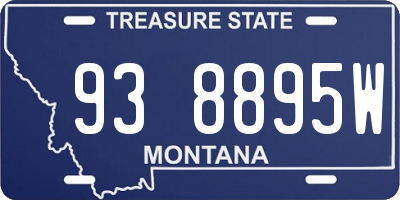 MT license plate 938895W