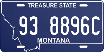 MT license plate 938896C