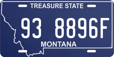 MT license plate 938896F