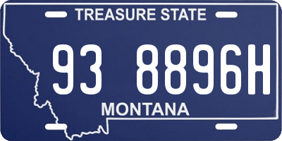 MT license plate 938896H
