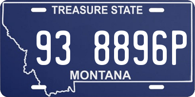 MT license plate 938896P