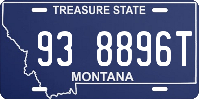MT license plate 938896T