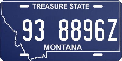 MT license plate 938896Z