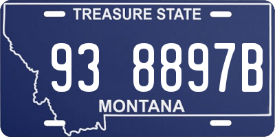 MT license plate 938897B