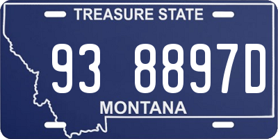 MT license plate 938897D