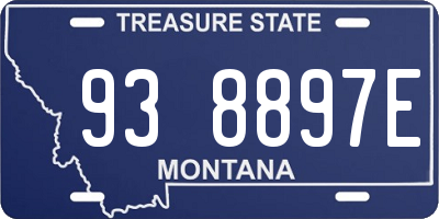 MT license plate 938897E